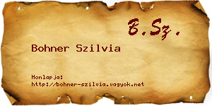Bohner Szilvia névjegykártya
