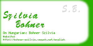 szilvia bohner business card